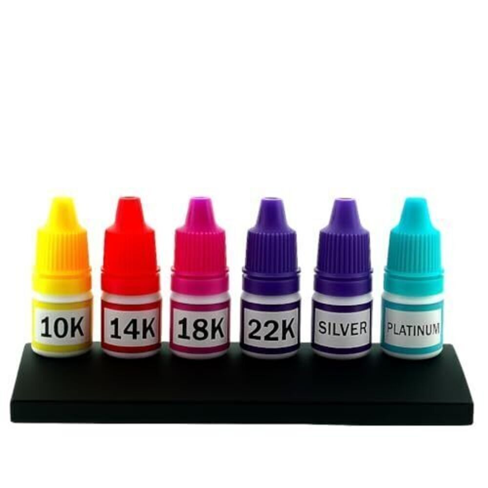 7431 Gold, Silver & Platinum Testing Kit 10k 14K 18K 22K .999 .925 Silver